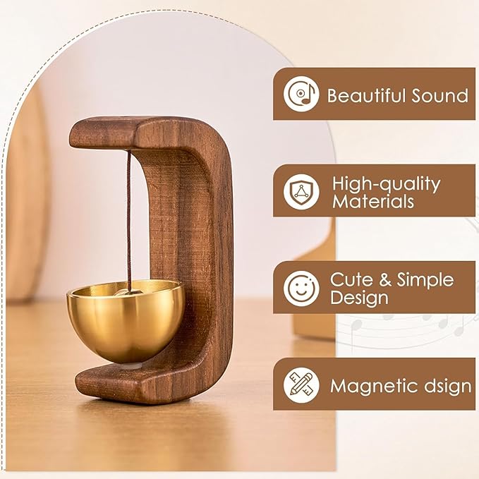 Premium Wooden Bell for Home - Handcrafted to Bring Peace & Positivity