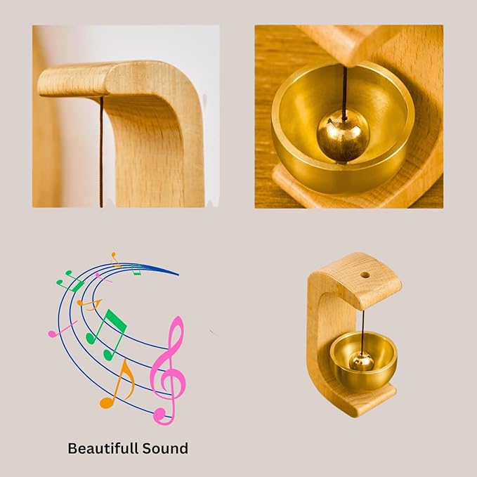 Premium Wooden Bell for Home - Handcrafted to Bring Peace & Positivity