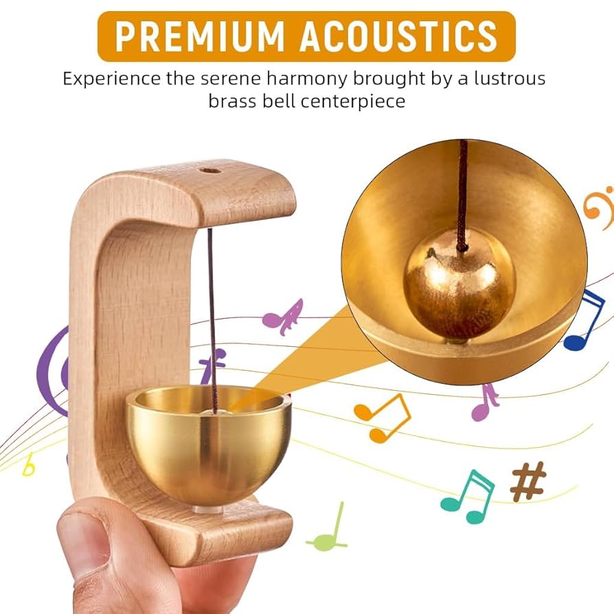 Premium Wooden Bell for Home - Handcrafted to Bring Peace & Positivity